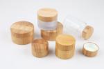 47mm 35ml Refillable Cosmetic Packaging Jars With Bamboo Lids 28/400