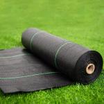 6 x 33 feet Sheet Woven Weed Control Fabric - Stabilized Black Heavy Duty 3 oz