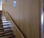 Auditorium Melamine Surface Perforated Wood Sheets / Music Studio Acoustic