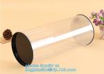 clear PVC PET can for food canning,Customized round clear paint can with tin lid