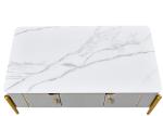 ISO18001 Marble Stone Slab TV Unit Coffee Table Set