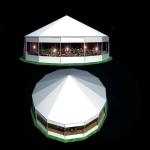 Luxury Pagoda Top Multi Sided Tent 20x30 Aluminum Alloy Glass Wall