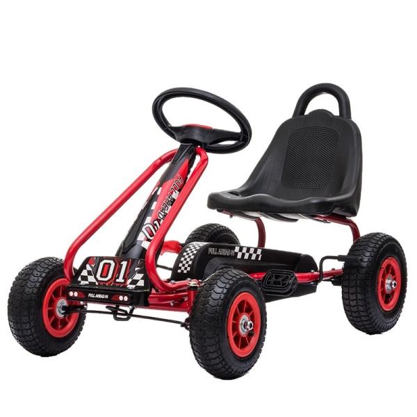 Ride On Toy Adjustable Seat Handbrake 4-Wheel Pedal Go-Karts for Children's