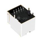 LPJD4743DNL 1000 Base-T Gigabit Vertical RJ45 Jack With Magnetics Yellow/Green