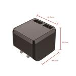 Dual USB Flip 5V3.4A USA Wall Charger With Foldable Prong