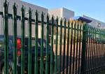 Green Color 2.4m High Steel Palisade Fencing W Section Easily Assembled