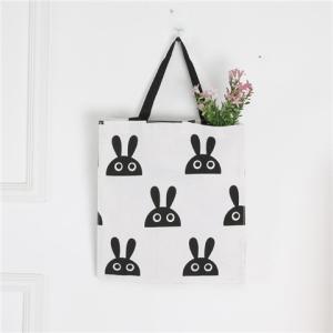 Wholesale Multi Purpose Cute Canvas Shopping Totes Pocket Inside Rabbit Print Bag from china suppliers