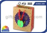 Recycled Brown Kraft Paper Gift Bag With Ribbon Handle For Birthday Party Gifts