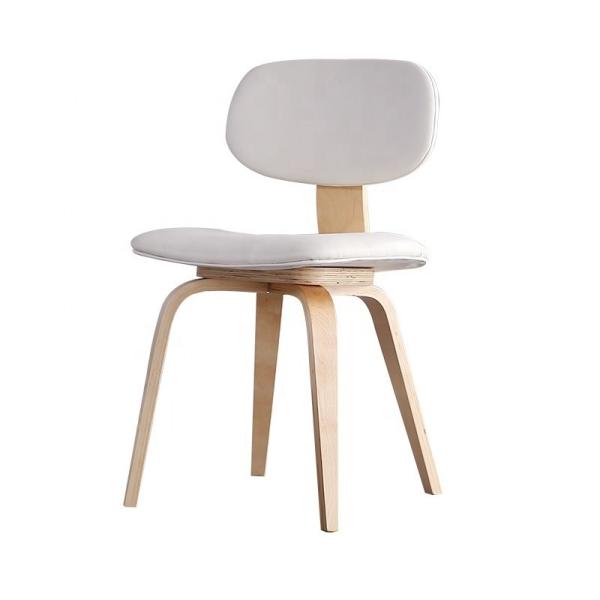 PU Leather Upholstered Fabric Oak Wood Dining Chair with Optional Dining Room