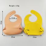 Custom Printed Silicone Feeding Bib Cute Cartoon Design Food Catcher Bib