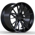 Matte Black Forged 2 Piece Bronze Barrel Lip Wheels Center Spoke For Maserati