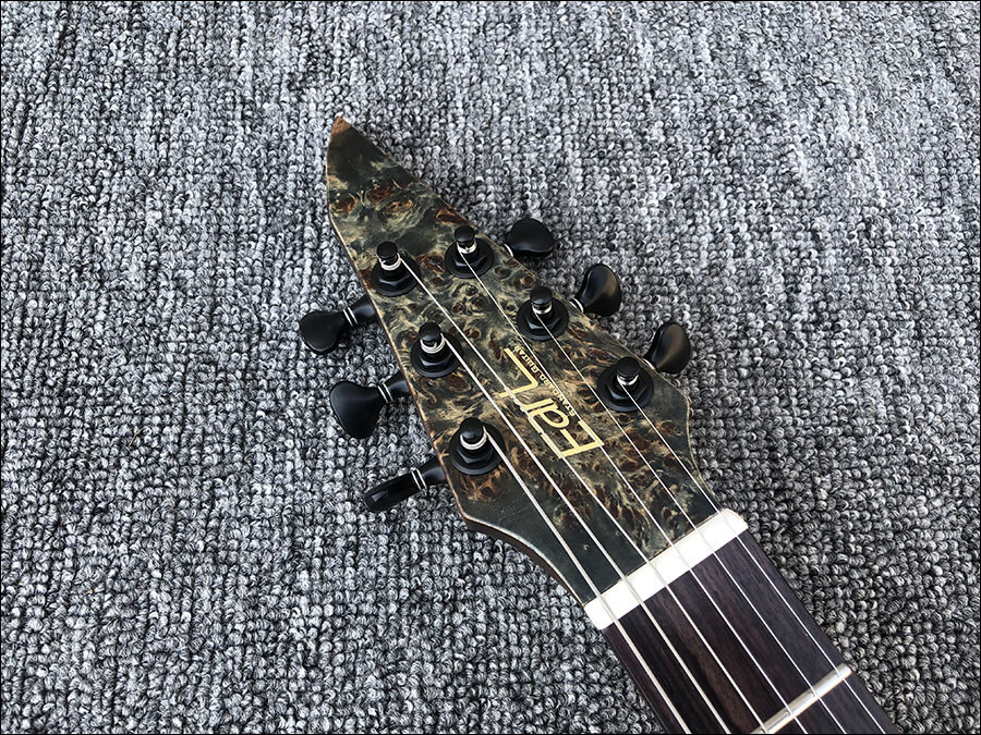 Custom Earts Electric Guitar with African Mahogany Body Black Hardware