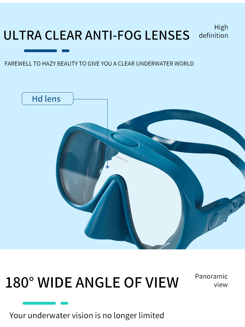 ZMZDIVE Freediving Snorkel Mask Set Prescription Snorkeling Goggles