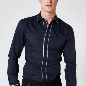 Wholesale OEM ODM Men High Quality Bulk Shirt 2019 Factory Wholesalers, New Design Men Blue Shirt from china suppliers