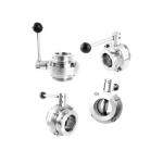 General Manual Sanitary Butterfly Valve for Milk Water Forged Stainless Steel