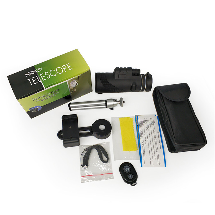Rubber Phone Camera Telescope 12x50 OEM Mobile Hunting Telescope For Adults Bird Watching