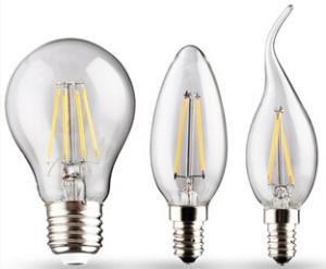 Wholesale Edision COB lamp LED Filament Bulb Candle Light E27 E14 End Cap Glass cover from china suppliers