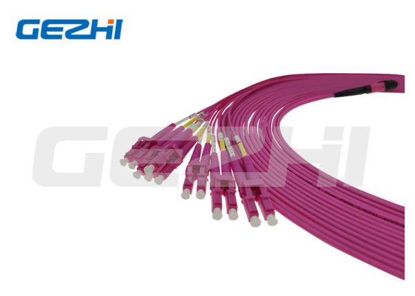 MPO Female to LC UPC Duplex OM4 Breakout Cable 8 12 24 Core Fiber Optic Cable