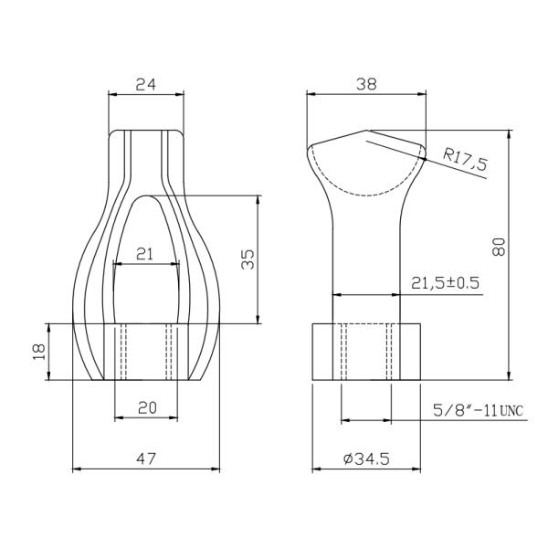 0.625 Inch Pole Foreged TEN Galvanized Eye Nut