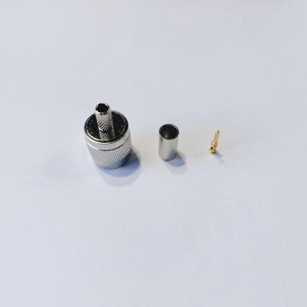 DC-6GHz Waterproof TNC Male Connector 50 Ohm Straight Crimp Type for RG58 Coaxial Cable