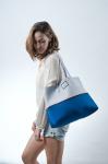 Tote bag ,Greek Island neoprene beach bag, travel pouch and tote bag with purse,