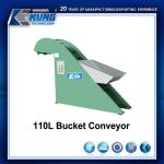 110L Anticorrosive Bucket Elevator Conveyor , Abrasion Resistant Belt Bucket