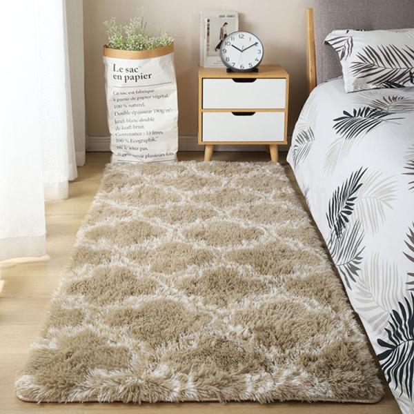 Abstract Pattern Faux Sheepskin Fur Area Rugs for Floor Mat Carpet in Living
