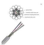 24 Core Aluminum Tube OPGW Fiber Optic Cable Cladding Non Circularity ≤1.0% for