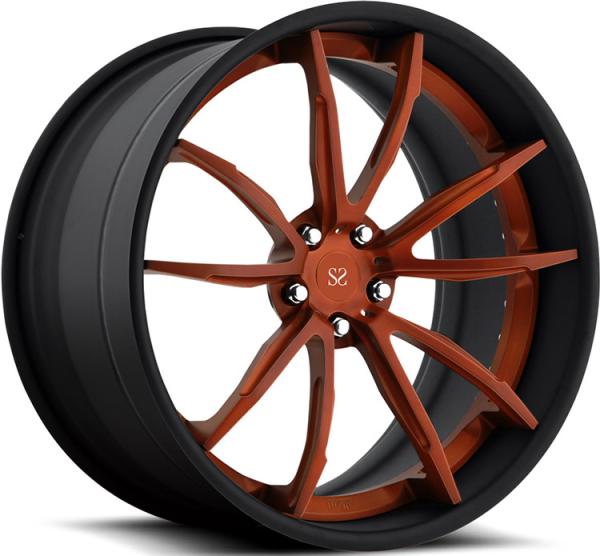 For Porsche GT3 Touring Rims Black Barrel 18 19 20 21 22 Inch 2 PC Forged Alloy