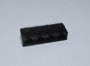 Wholesale Magnetic 4 Port RJ45 Multiple Port Connectors / RJ45 Modular Jack For Ethernet Cable from china suppliers
