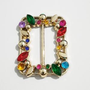 Wholesale Square Rhinestone Shoe Buckles , Acrylic Diamond Shoe Buckle Replacement Plastic from china suppliers