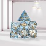 White flow sand ​ Resin multi -noodle tablet game dice set dnd dice