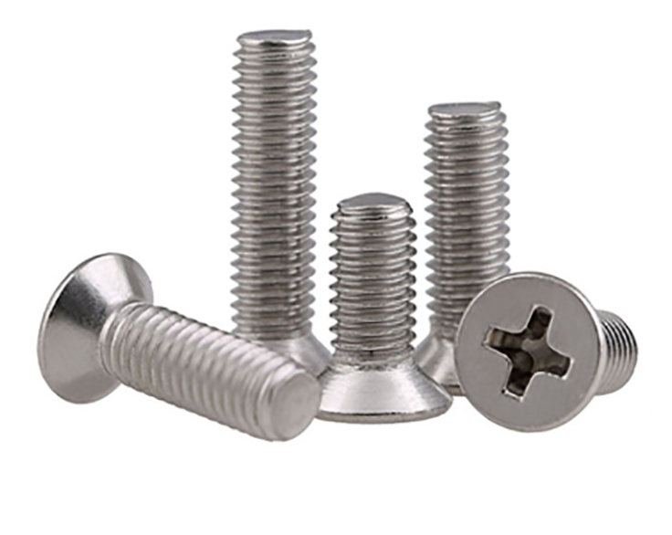 GB 819 SS Steel Countersunk Head Bolts Cross Recessed Flat Countersunk Head Machine Screw