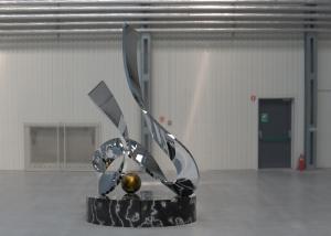 Wholesale Abstract Modern Outdoor Mirror Stainless Steel Sculpture from china suppliers