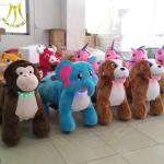 Hansel shopping mall coin operated children ride on electric plush animals