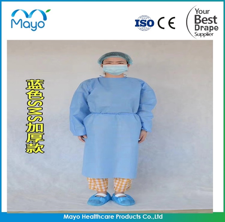 SMS 40gsm AAMI Level 3 Gown Level 3 Disposable Isolation Gowns