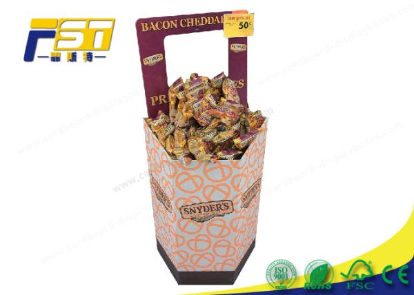 Floor POP UP Cardboard Dump Bins Display Stand Custom Advertising For Supermarke