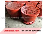 Goose neck air pipe head, flanged cast iron goose neck type air pipe head