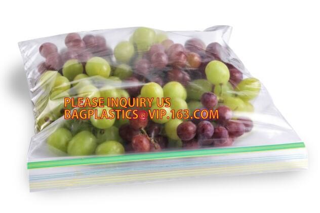 Food Vegetable Storage Bag Airtight Zip Lock Bags, Reusable Transparent Custom Printed Corn Starch Packing Zip Lock Bag