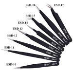 Stainless Steel ESD Safe Tweezers For Cleanroom High Precision