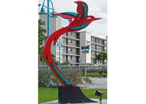 Wholesale Custom Modern Painted Public Art Stainless Steel Flying Bird Sculpture from china suppliers