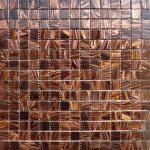 Waterproof Gold Line Series Glass Mosaic Tile For Bar / Countertop