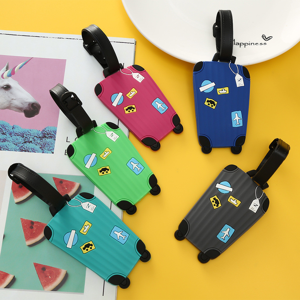 Food Grade Silicone Travel Luggage Tags Unique Identify Labels for Men and Women