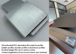 1240mm Fireproof PVC Decorative Film Metallic Silver Brushed