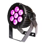 7pcs 23W RGBWAUV 3 In 1 Wash LED Flat Par Light Professional Wedding Stage