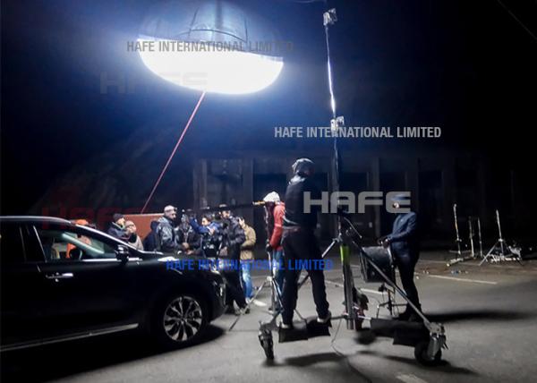 HMI Lighting Sourse Helium Filled Lighting Balloons Floating In Air For Film TV