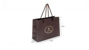 China Matt Coated Personalized Paper Bags Brown Chocolate Shopping Paper Bags on sale