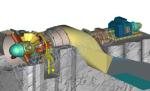 100kw - 10MW Horizontal Shaft S Type Turbine with Large Discharge , Low Water