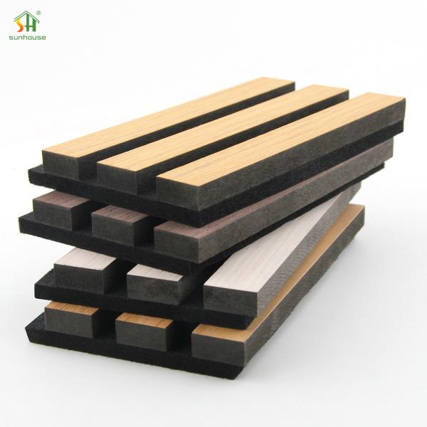 Apartment Sound-Absorbing Interior Oak Wood Decorative Wall Cladding Modern 3D