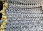 Galvanized Woven Chain Link Mesh Fence Carbon Steel Wire With Diamond Holes